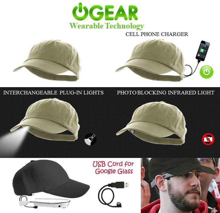 Power Gear Hat: Wearable Google Glass Charger