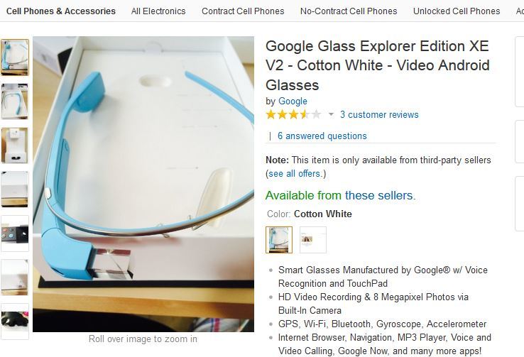 Google Glass on Amazon?