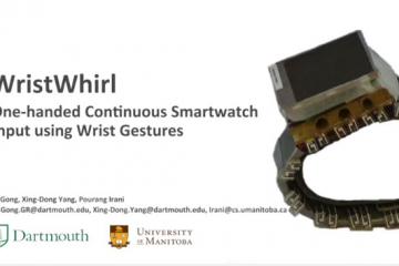 WristWhirl: Use Your Hand As a Joystick for Your Smartwatch