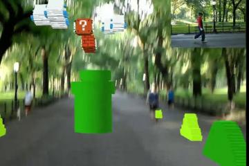 Playing AR Super Mario Bros on HoloLens