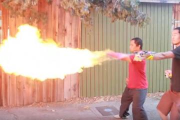 DIY: Punch Activated Arm Flamethrowers
