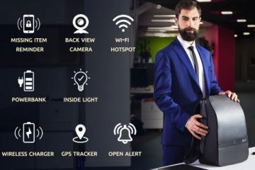 Lumzag Smart Bag with GPS, WiFi Hotspot, Backup Camera