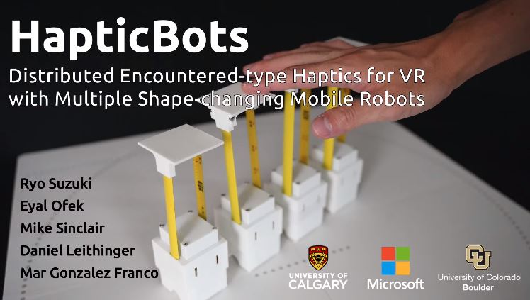 HapticBots: Shape Changing Mobile Robots for VR